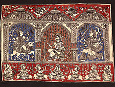 Sacred cloth of the Goddess - Chamunda Maa ( 15" X 18" )