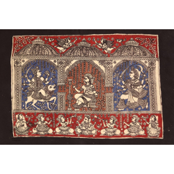 Sacred cloth of the Goddess - Chamunda Maa ( 15" X 18" )