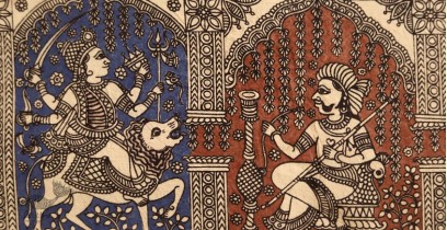 Sacred cloth of the Goddess - Chamunda Maa ( 15" X 18" )