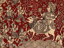 Sacred cloth of the Goddess - Durga Maa ( 25" X 21" )