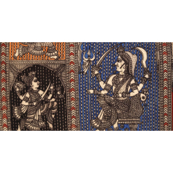 Sacred cloth of the Goddess - Panch Avtar ( 15" X 18" )