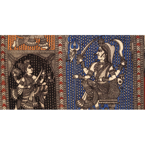 Sacred cloth of the Goddess - Panch Avtar ( 15 X 18 )