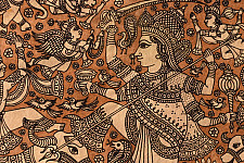 Mata ni Pachedi Painting - Maa Durga