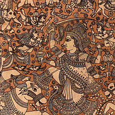 Mata ni Pachedi Painting - Maa Durga