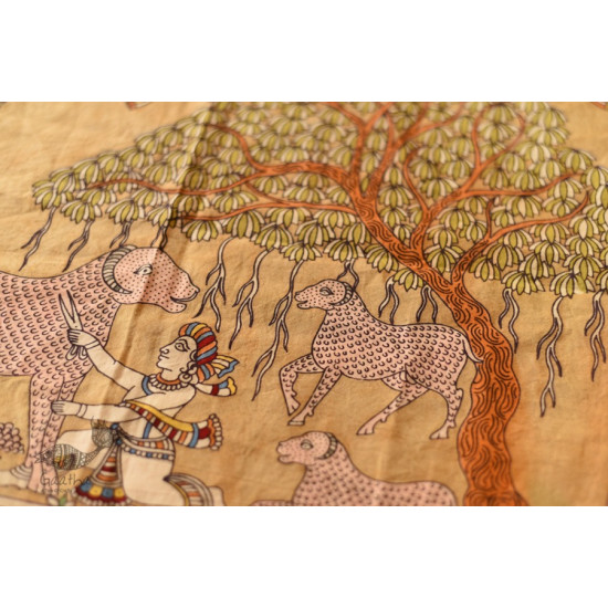 shop online Matani Pachedi - A Painting About Shepherd Cutting Wool