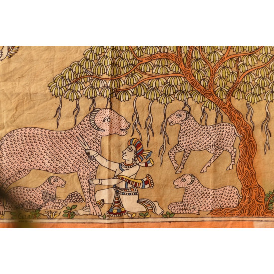 shop online Matani Pachedi - A Painting About Shepherd Cutting Wool