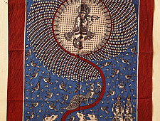 Sacred Cloth Of The Goddess ~ Mata ni Pachedi Painting - Krishna in Tree of Life