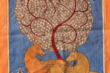 Sacred Cloth Of The Goddess ~ Matani Pachedi Painting - Deer Under The Tree Of Life