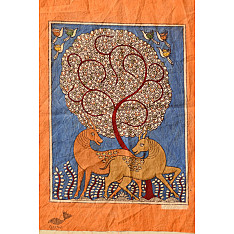 Sacred Cloth Of The Goddess ~ Mata ni Pachedi Painting - Deer Under The Tree Of Life