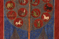 Sacred Cloth Of The Goddess ~ Matani Pachedi Painting - Animal & Birds in Life of Tree