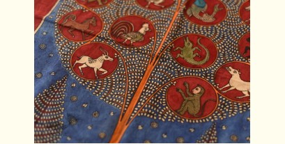 Sacred Cloth Of The Goddess ~ Matani Pachedi Painting - Animal & Birds in Life of Tree