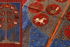 Sacred Cloth Of The Goddess ~ Matani Pachedi Painting - Animal & Birds in Life of Tree