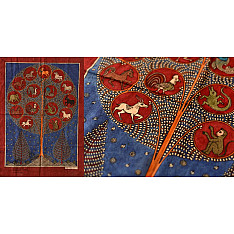 Sacred Cloth Of The Goddess ~ Mata ni Pachedi Painting - Animal & Birds in Life of Tree