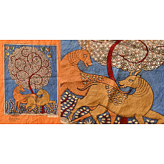 Sacred Cloth Of The Goddess ~ Mata ni Pachedi Painting - Deer Under The Tree Of Life
