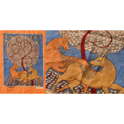 Sacred Cloth Of The Goddess ~ Matani Pachedi Painting - Deer Under The Tree Of Life