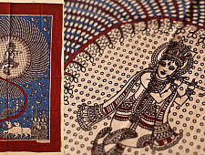 Sacred Cloth Of The Goddess ~ Mata ni Pachedi Painting - Krishna in Tree of Life