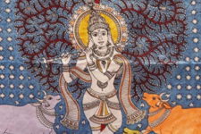 Sacred cloth of the Goddess - Krishna (18" x 24")