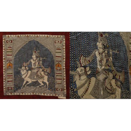 shop online Sacred cloth of the Goddess - Murlidhar (13" x 13")