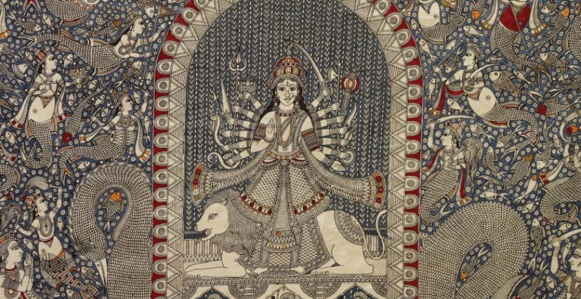 shop online Sacred cloth of the Goddess - Vahaanvati Maa (26" x 36")