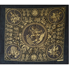 Sacred cloth of the Goddess | Mata ni Pachedi Painting - Ambika in Blue Background (30" x 33")