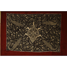 Sacred cloth of the Goddess | Mata ni Pachedi Painting ~ Turtle ( 27x22 inch)
