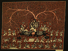 Sacred cloth of the Goddess | Pachhedi Painting of Kali (31" x 24")