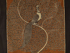 Sacred cloth of the Goddess | Mata ni Pachedi Hand Painted Painting ~ Tree & Peacock (31" x 22") 