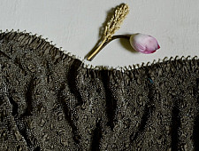 Ada . अदा | Bandhani Tussar Silk Dupatta - Heart Design in Greenish Gray Colour