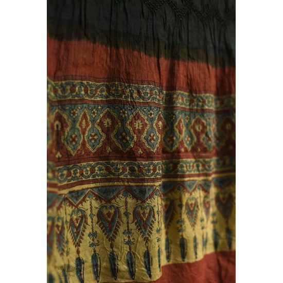 shop Ajrakh Bandhani Tussar Silk Stole