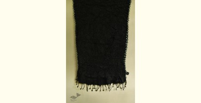 Ada . अदा | Tie and Dye Tussar Silk Black Stole