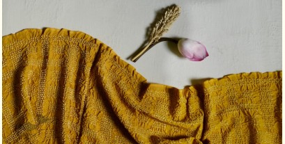 Ada . अदा | Bandhani Yellow Stole - Cotton by Eri Silk