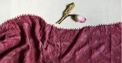Ada . अदा | Tussar Silk Bandhani Stole in Blush Pink Colour