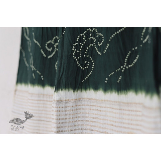 Ada . अदा | Hand loom Cotton . Tussar |Bandhani stole - 3