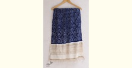 Ada . अदा | Hand loom Cotton . Tussar | Bandhani Stole - 4