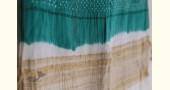 Ada . अदा | Handloom Cotton . Bamboo Silk | Bandhni Stole ( Sea Green ) - 8