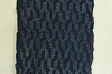 Lahza . लहज़ा | Natural Color - Mul Handloom Cotton - Bandhani Stole - Blue
