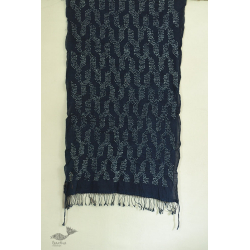 Lahza . लहज़ा | Natural Color - Mul Handloom Cotton - Bandhani Stole - Blue