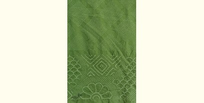 Lahza . लहज़ा | Designer Cotton - Bandhani Stole - Green