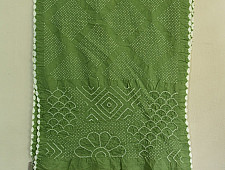 Lahza . लहज़ा | Designer Cotton - Bandhani Stole - Green