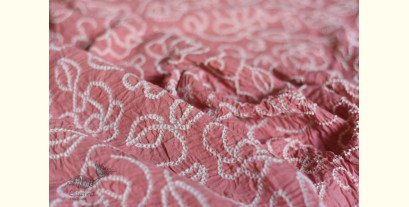 Lahza . लहज़ा | Designer Cotton - Bandhani Dupatta - Pink Floral