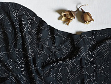 Lahza . लहज़ा | Cotton by Eri Silk - Bandhani Stole - Black