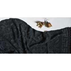 Lahza . लहज़ा | Cotton by Eri Silk - Bandhani Stole - Black