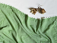 Lahza . लहज़ा | Designer Cotton - Bandhani Stole - Green