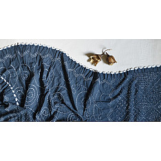 Lahza . लहज़ा | Natural Color Bandhani - Handloom Cotton Stole - Bluish Grey