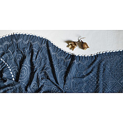 Lahza . लहज़ा | Natural Color Bandhani - Handloom Cotton Stole - Bluish Grey