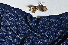 Lahza . लहज़ा | Natural Color - Mul Handloom Cotton - Bandhani Stole - Blue