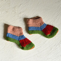 Igloo ~ Hand Knitted - Himalayan Woolen Socks With Hair Band