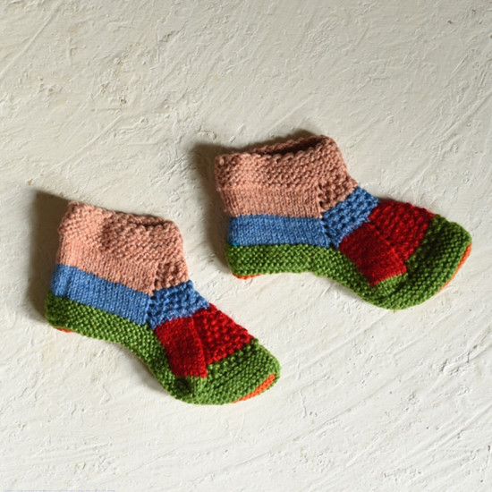 shop Hand Knitted - Woolen Socks With Hair Band - For Girls