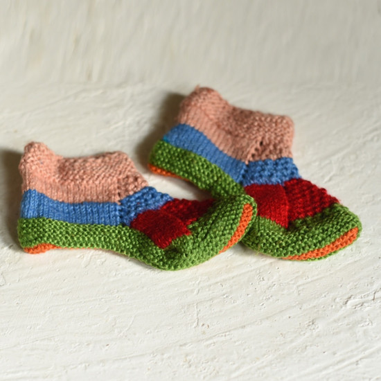 shop Hand Knitted - Woolen Socks With Hair Band - For Girls