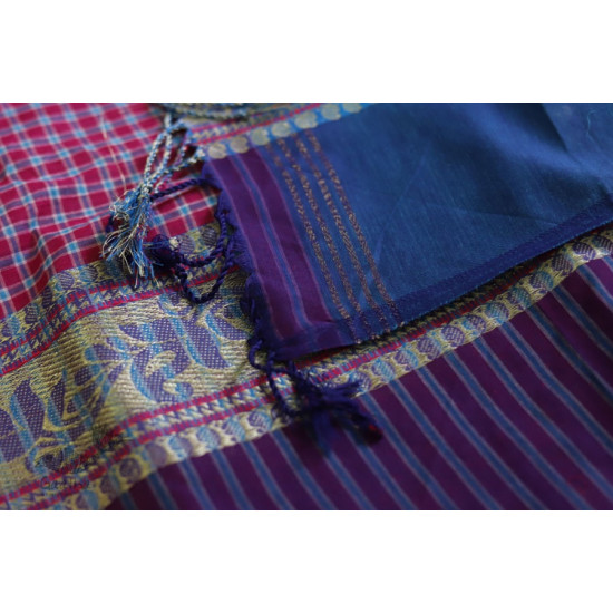 Iris ❢ Handloom  ❢ Cotton Checks Saree ❢ 16